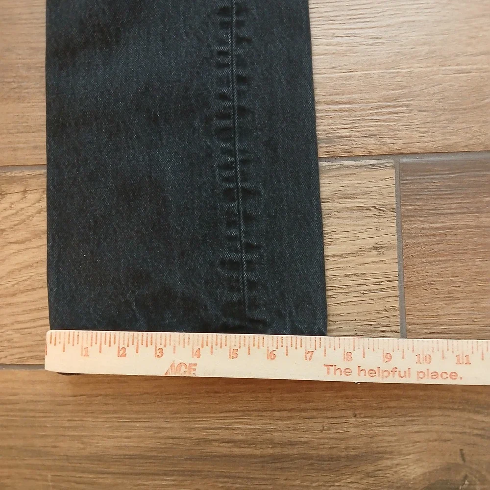 Levi's 501 Jeans Mens 30x30 (FITS28x27) Black Button Fly Cotton Denim